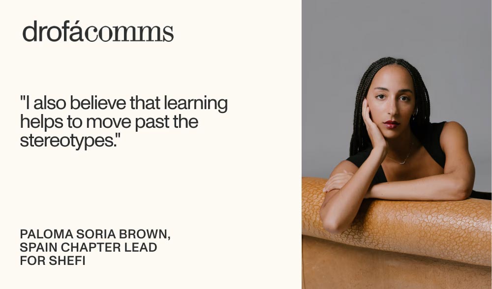 Paloma Soria Brown poses for a portrait in a Women Leading the Way feature about inclusion, education, and the future of Web3.