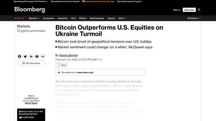 Mercuryo in Bloomberg