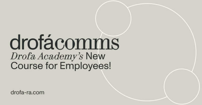 Drofa Comms banner announcing the new project management course on Drofa Academy for employees
