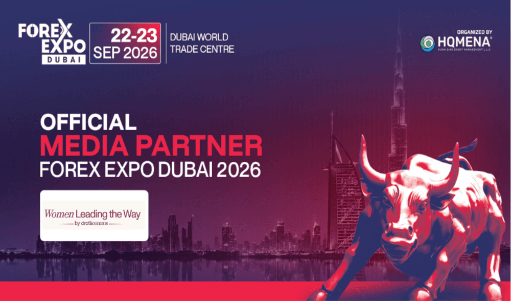 Women Leading the Way named official media partner of Forex Expo Dubai 2026, taking place September 22-23 in Dubai.