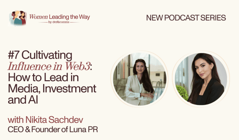 Nikita Sachdev of Luna PR discussing Web3 media, investment and AI